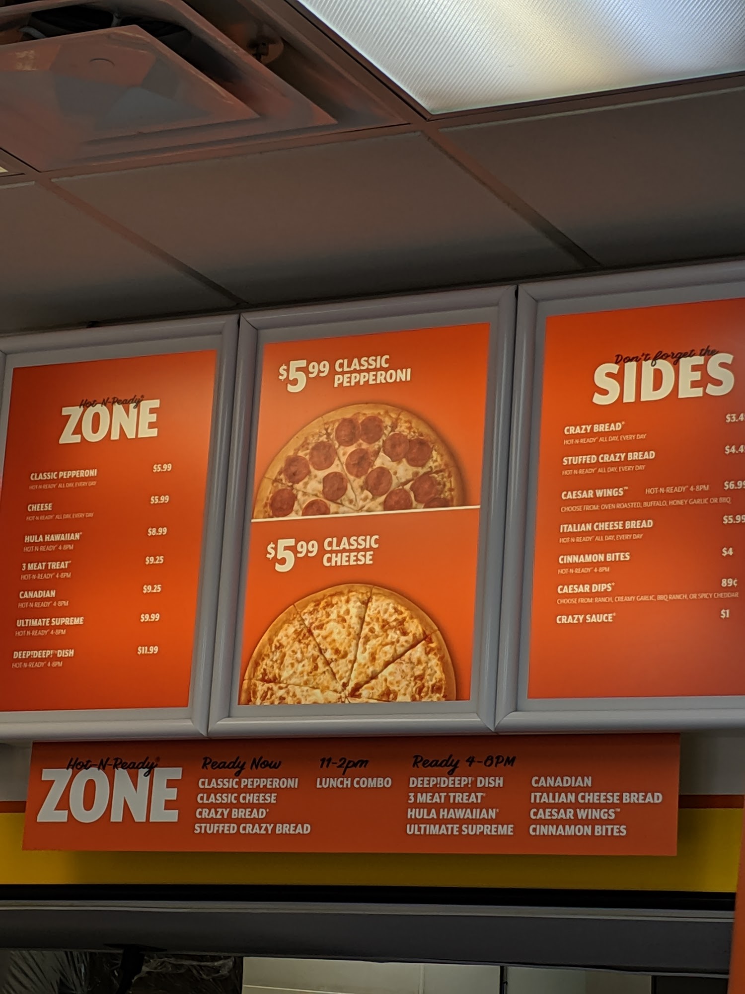 Little Caesars Pizza Menu