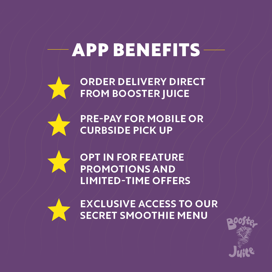Booster Juice Menu