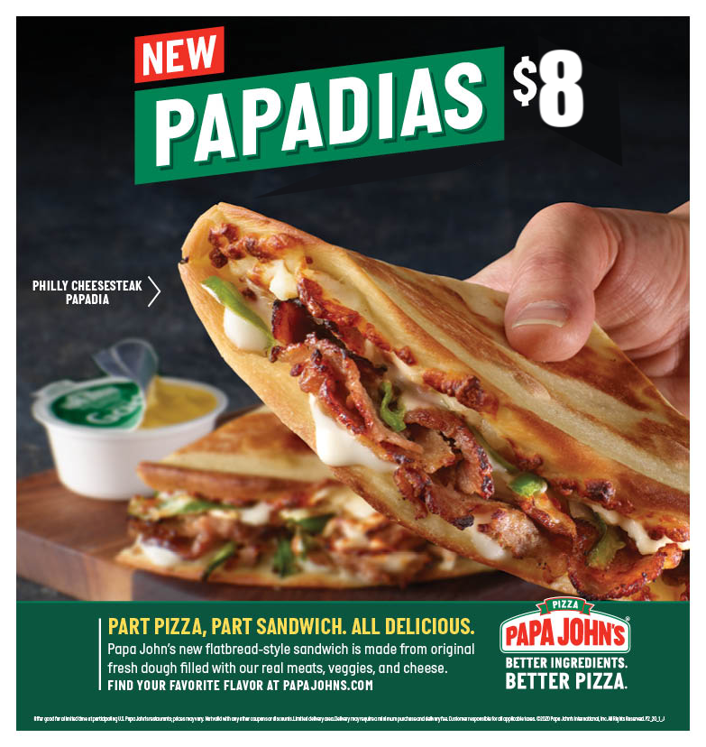 Papa Johns Pizza Menu