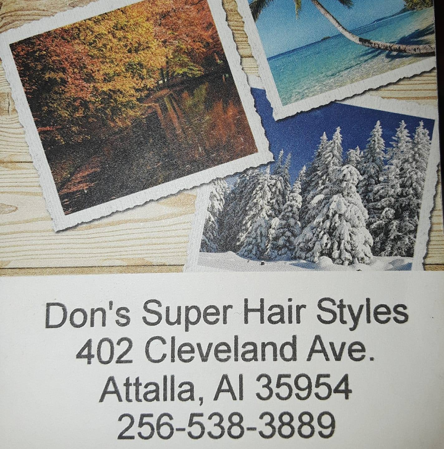 Don's Super Hairstyles 402 Cleveland Ave, Attalla Alabama 35954