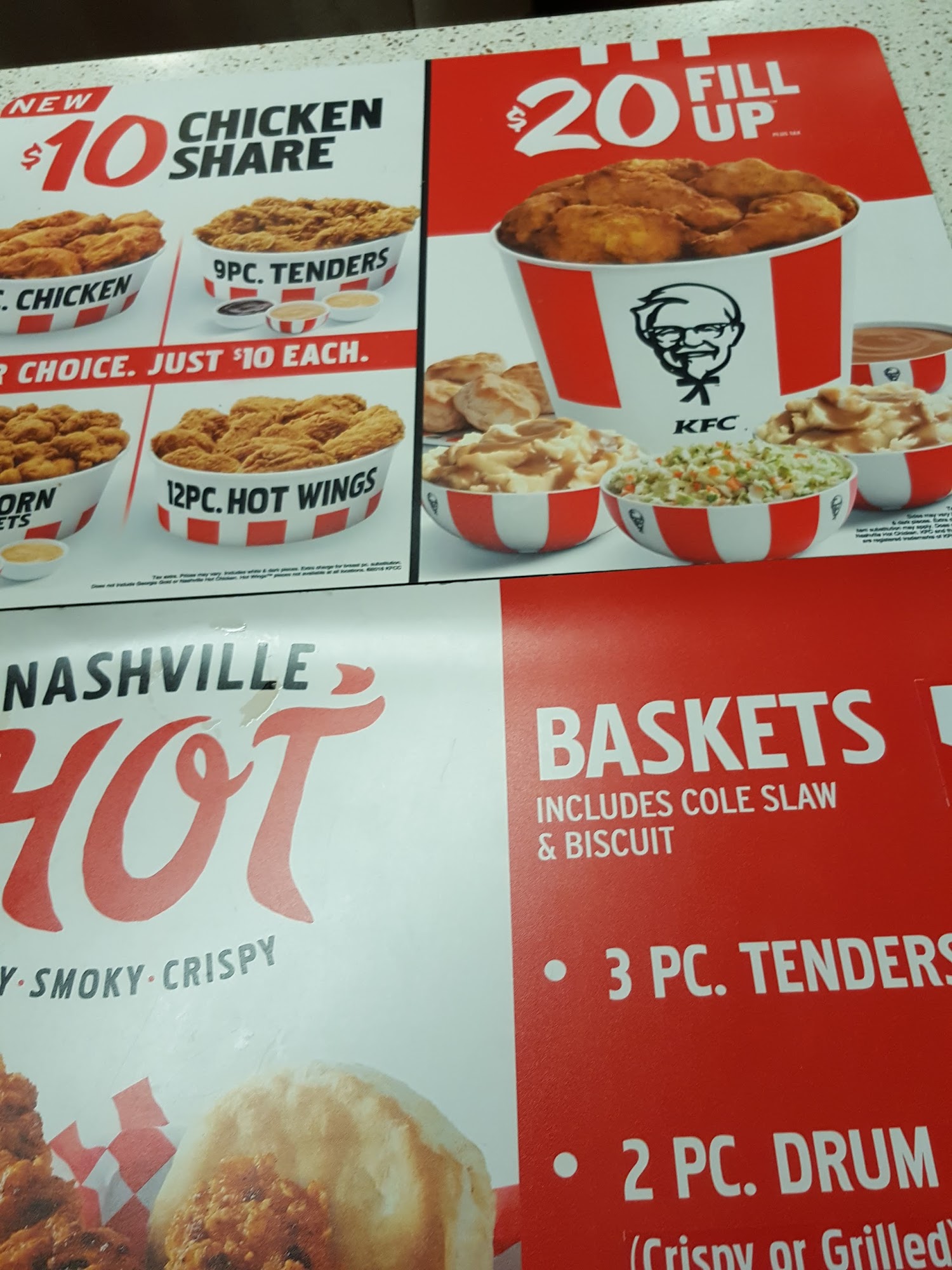 KFC Menu
