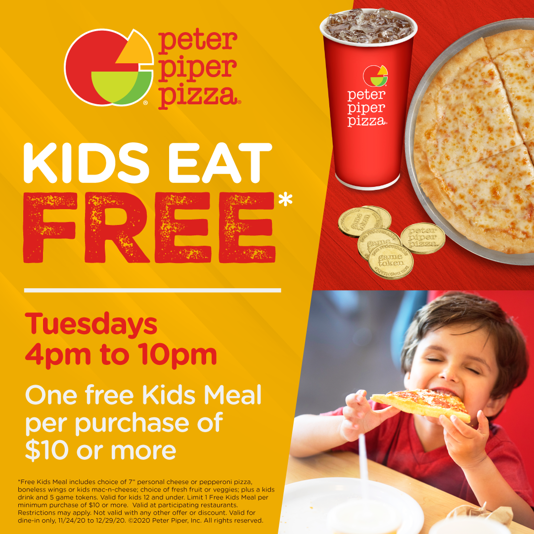 Peter Piper Pizza Menu