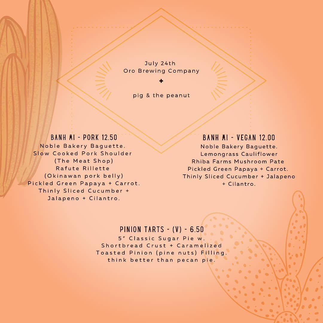 Oro Brewing Company Menu