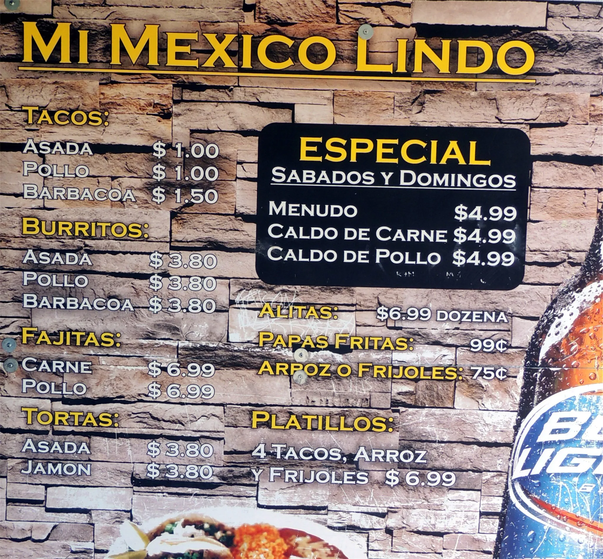 Mercado Mi Pueblo Menu
