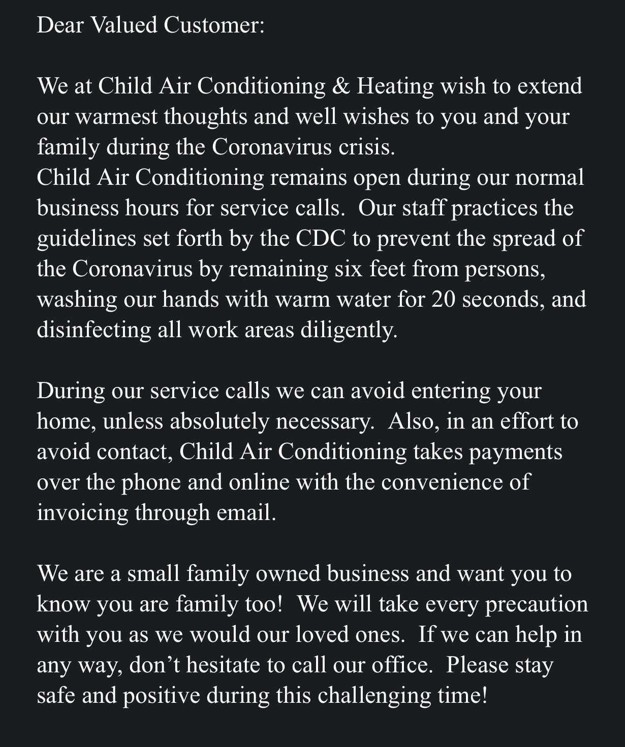 Child Air Conditioning & Heating Inc.
