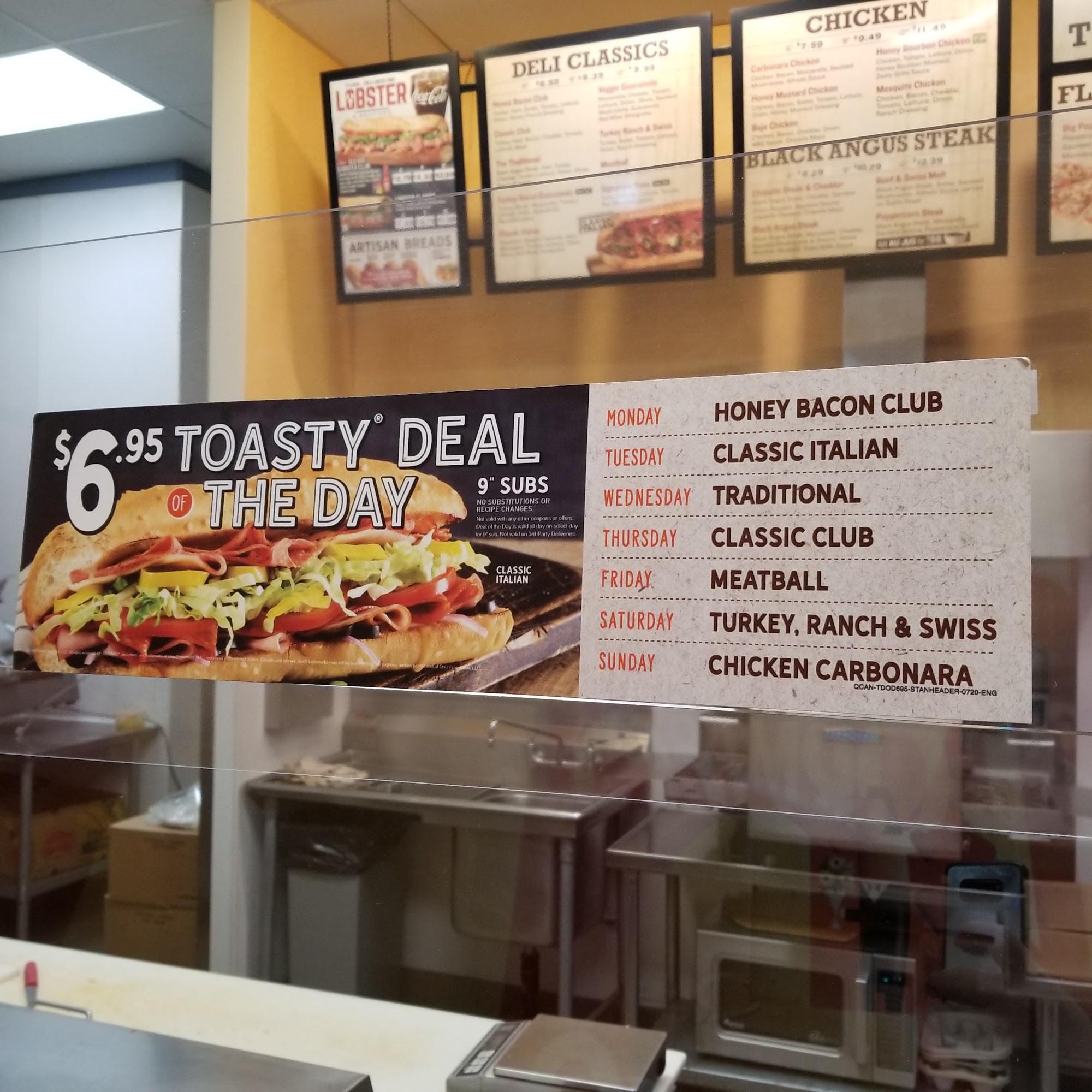 Quiznos Menu