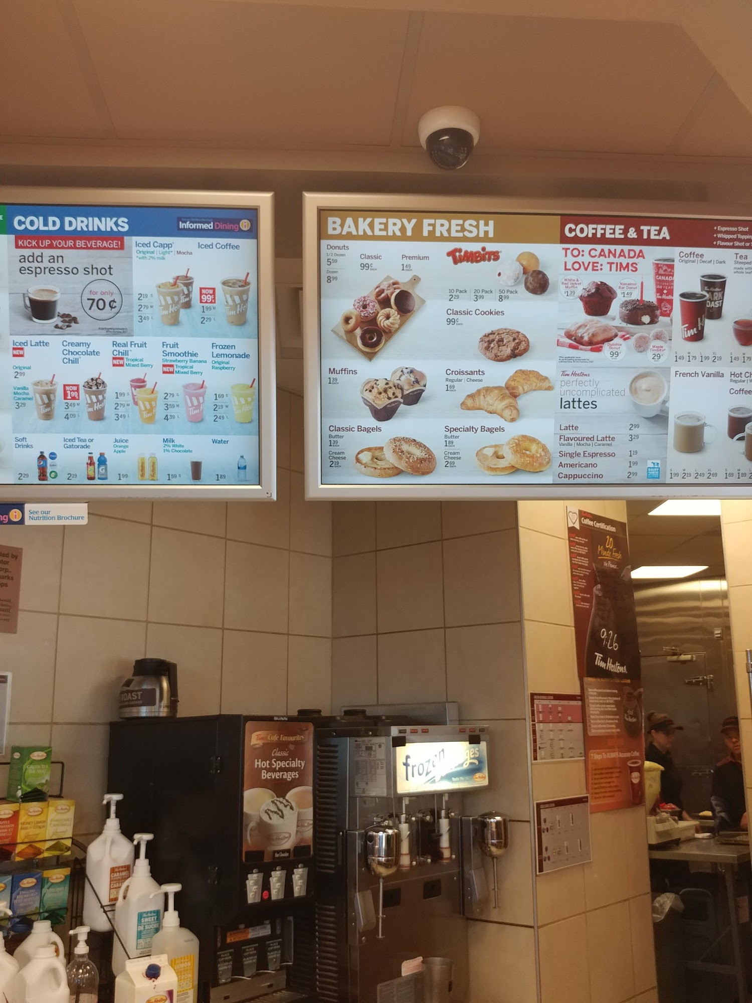 Tim Hortons Menu