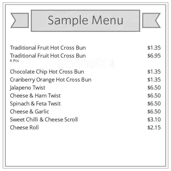 COBS Bread Bakery Ocean Park Menu