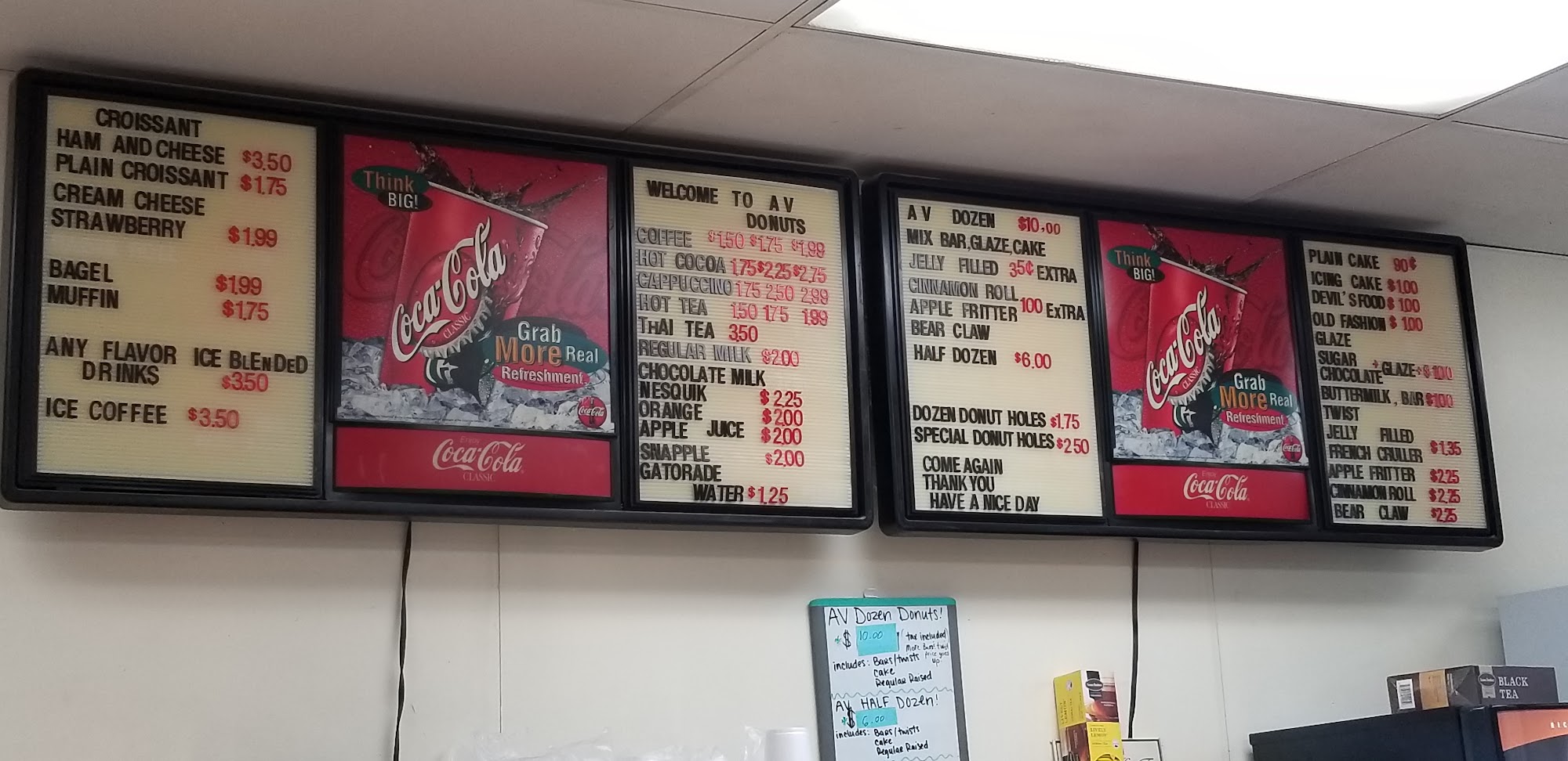 Apple Valley Donuts Menu