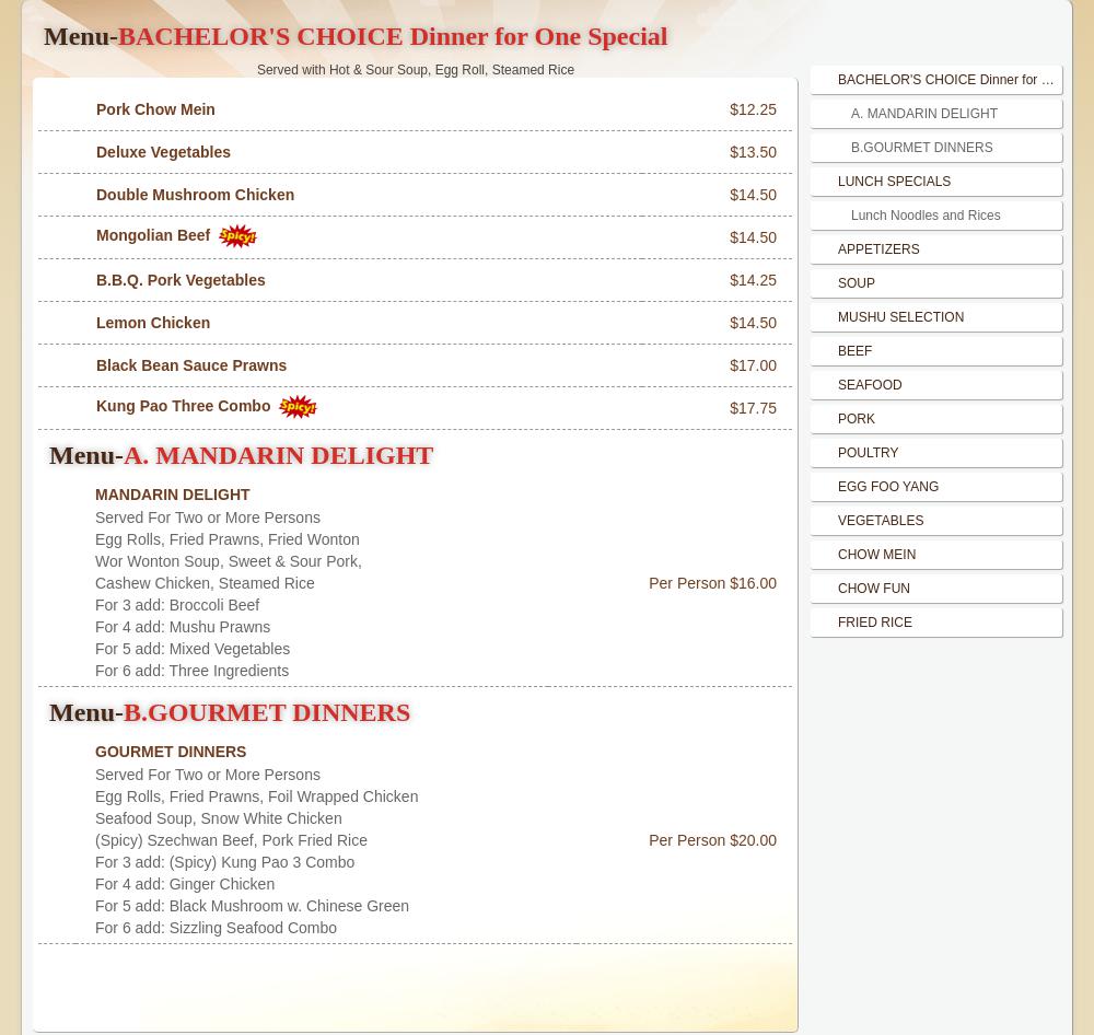 Uncle Kwok's Szechwan Restaurant Menu