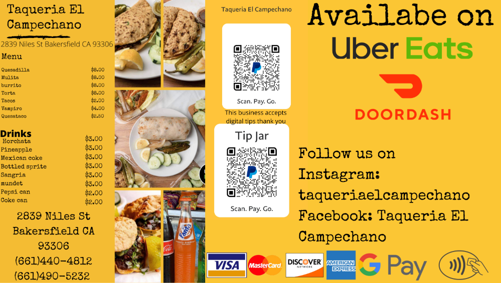 Taqueria El Campechano Menu