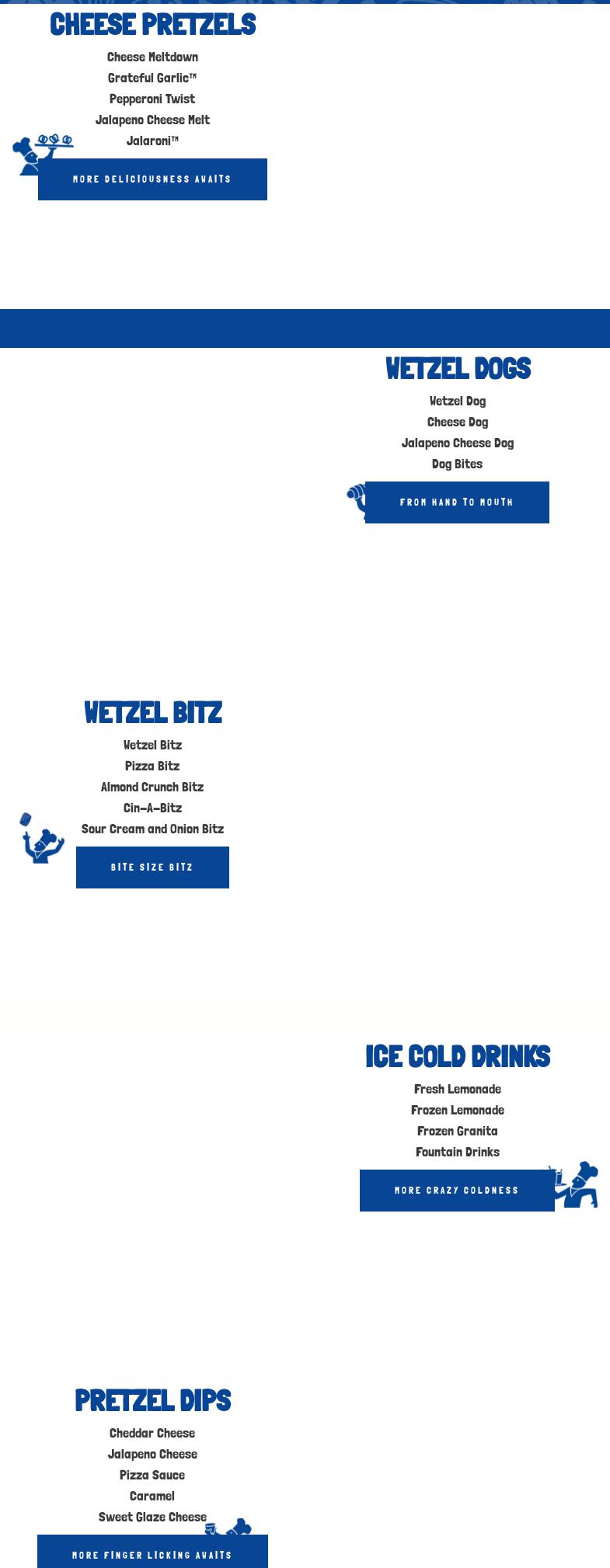 Wetzel's Pretzels Menu