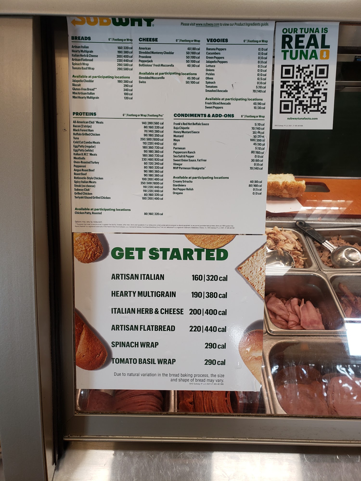 Subway Menu