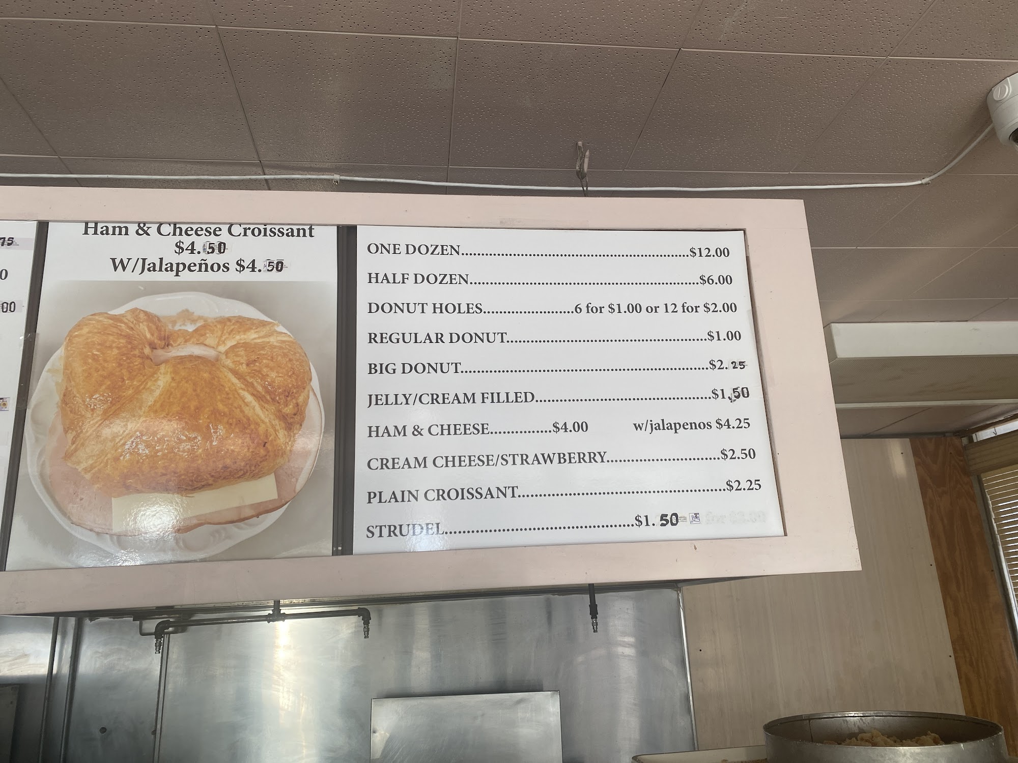 Christy's Donuts Menu
