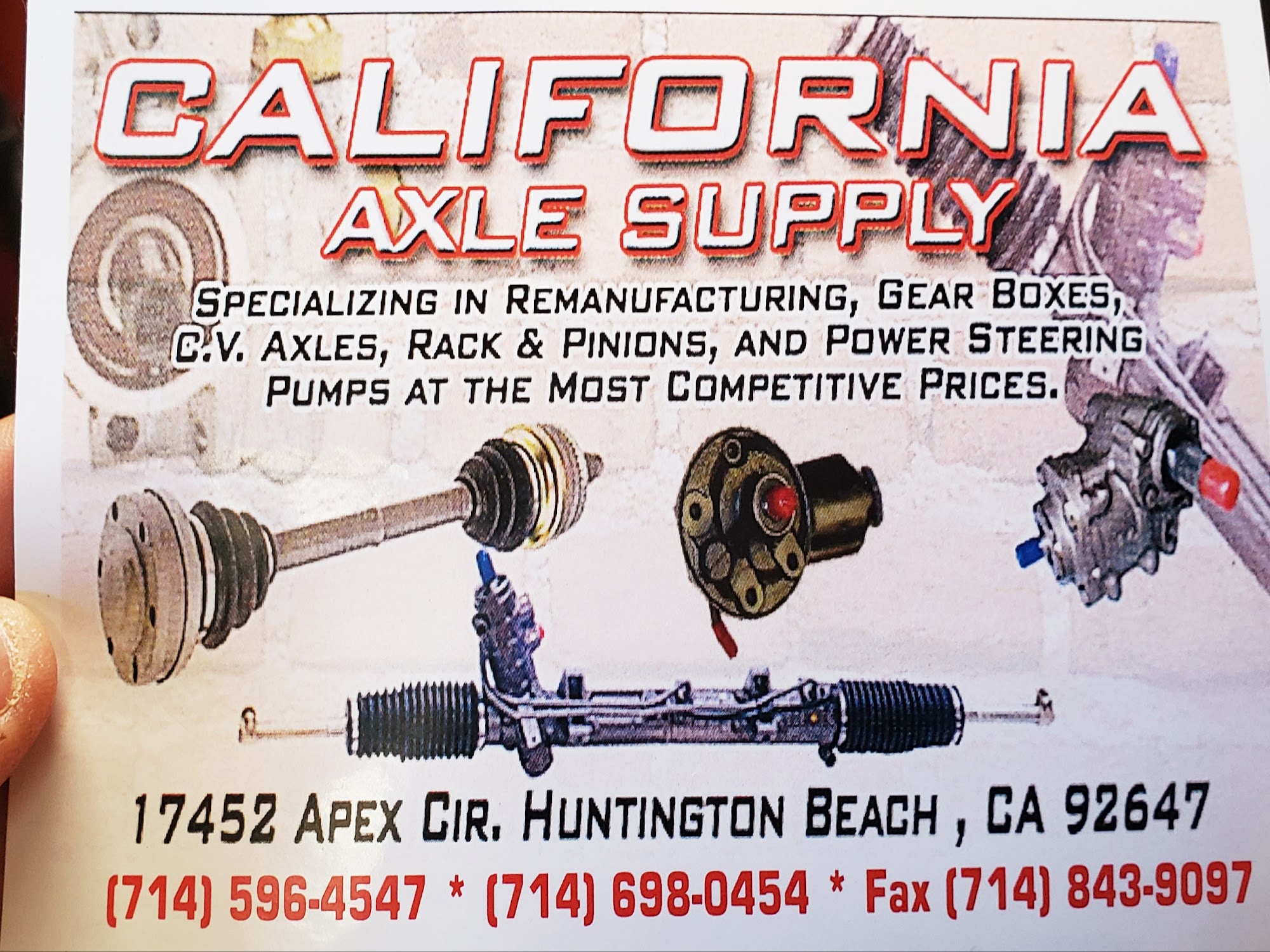 California Axle Supply