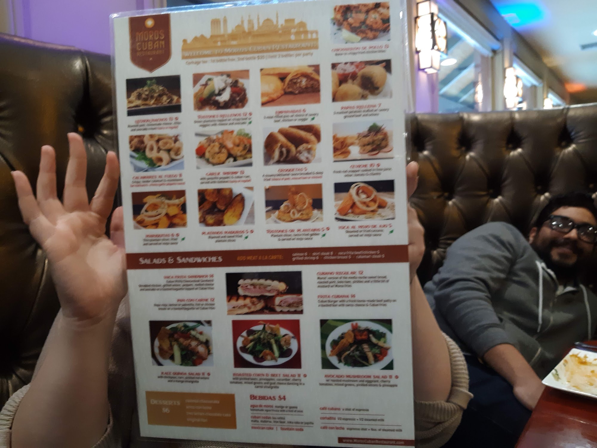 Moros Cuban Restaurant Menu