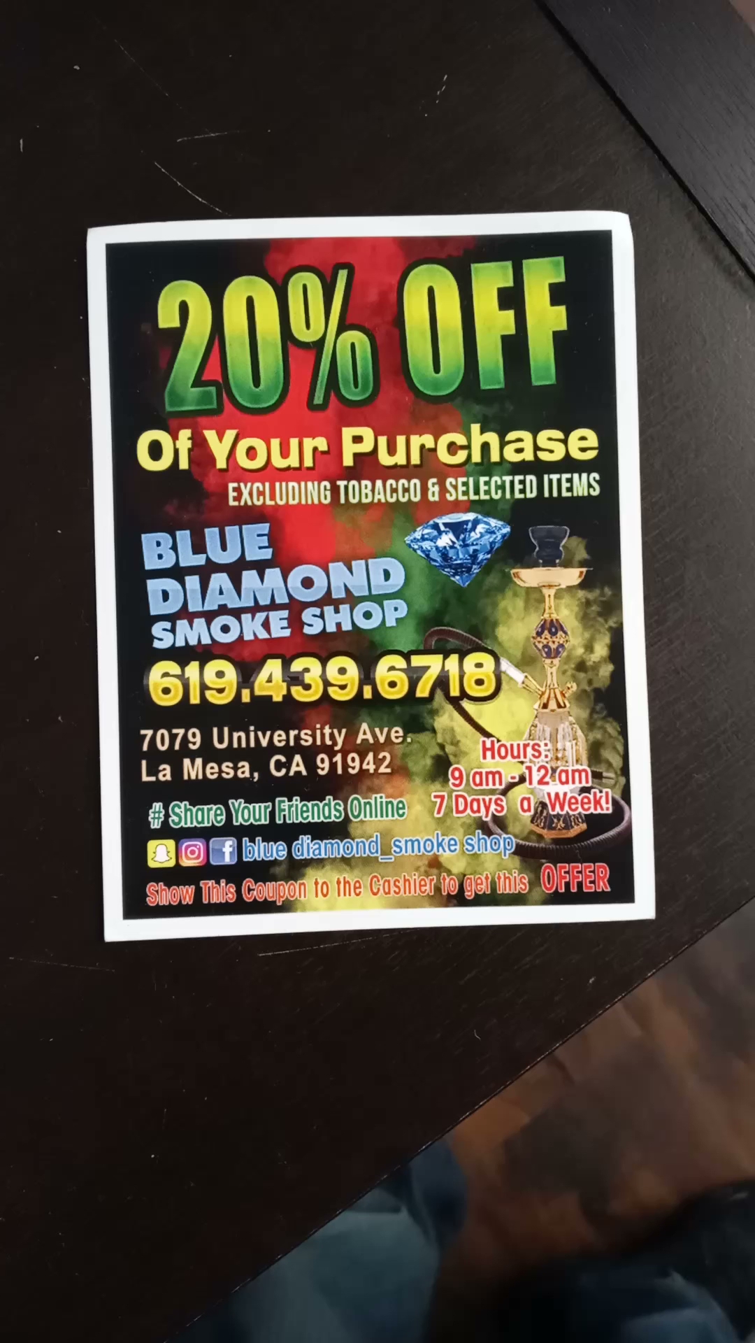 Blue Diamond 1 Smoke Shop