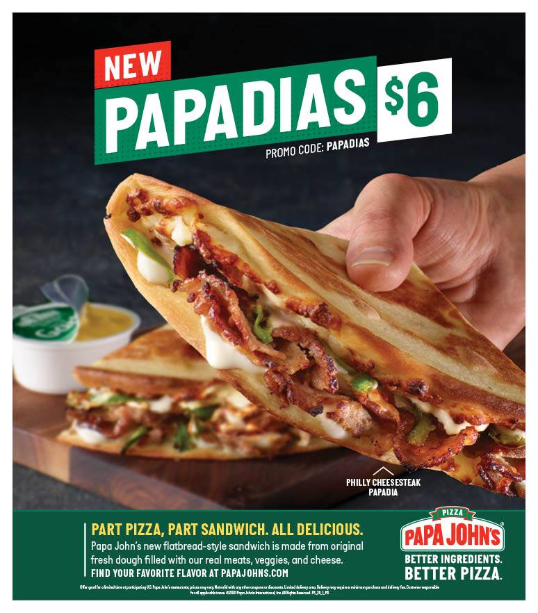 Papa Johns Pizza Menu