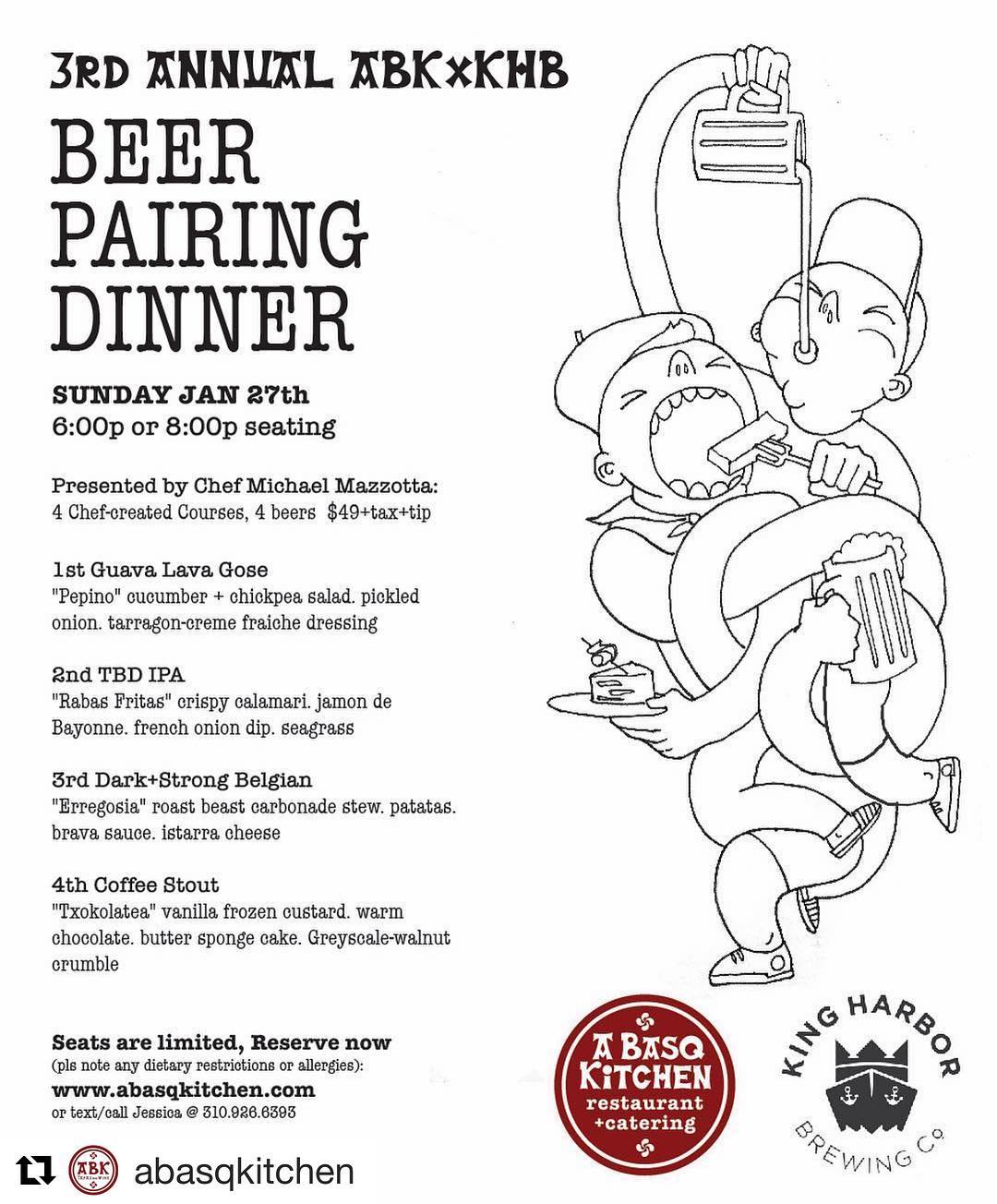 King Harbor Brewing Co. Menu