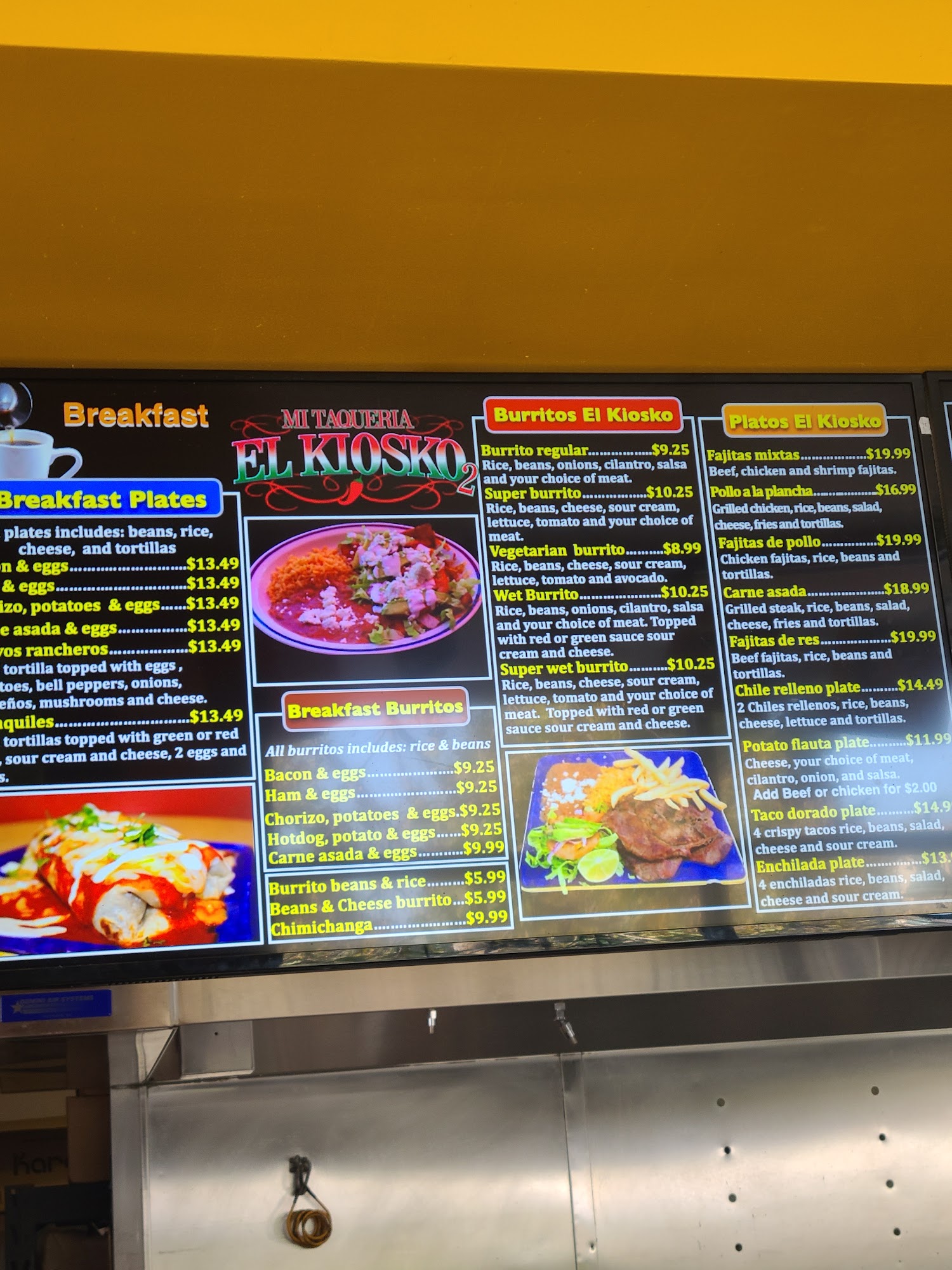 El Pastor Mexican Restaurant Menu