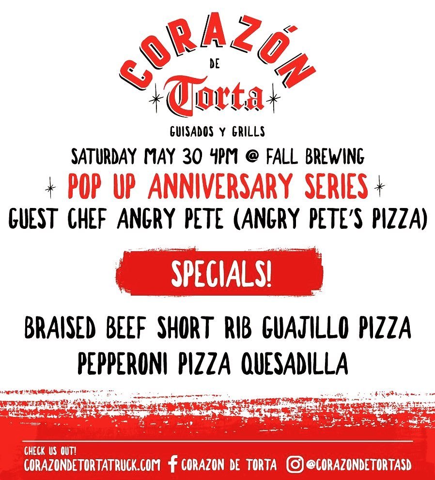 Corazon de Torta Menu