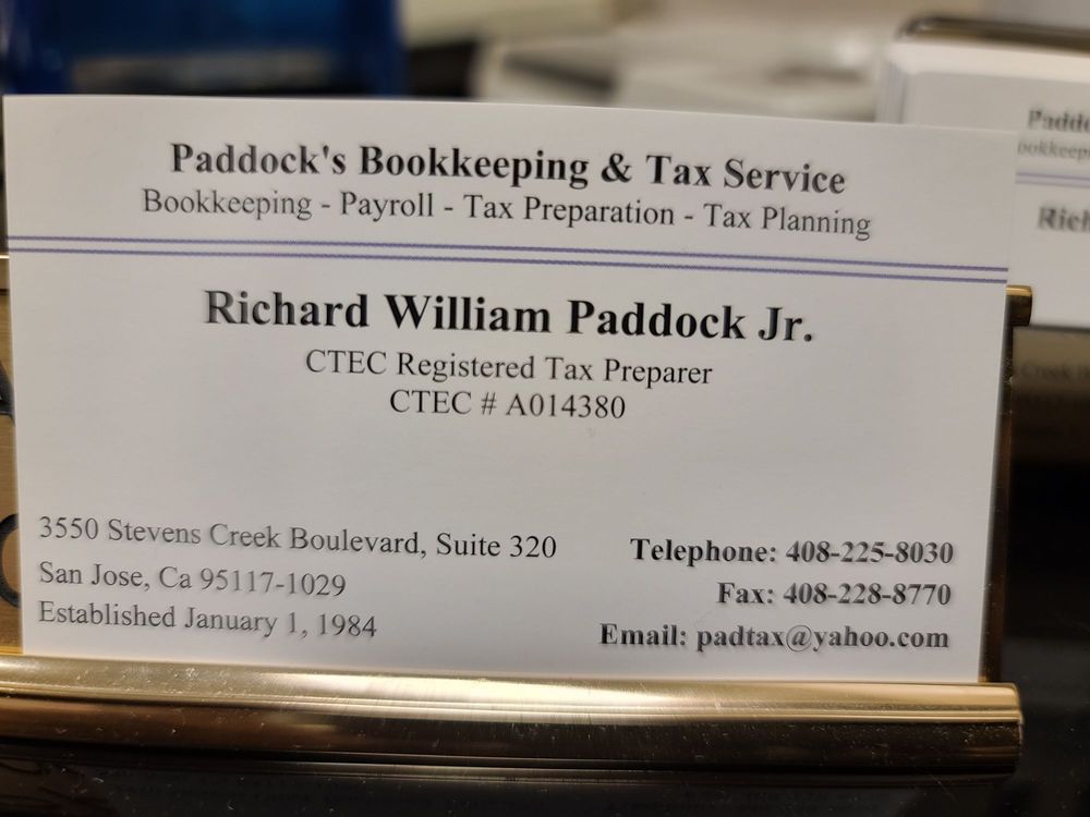 Paddock's Bookkeeping & Tax Service