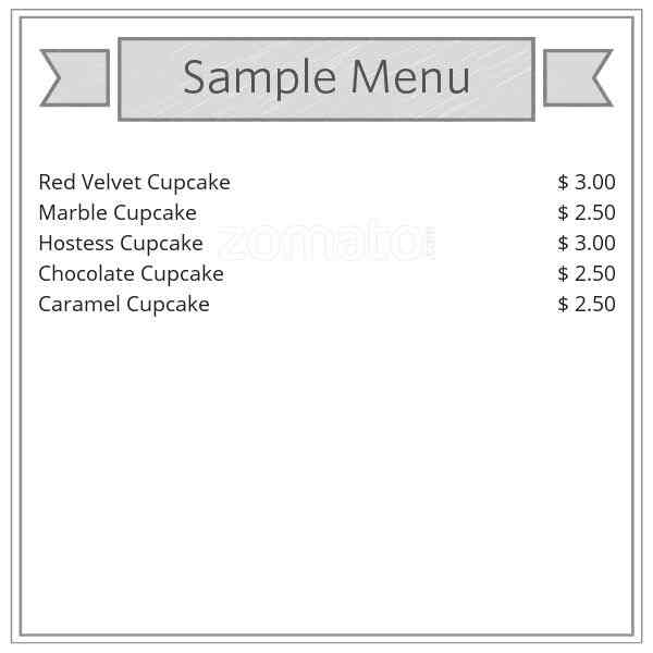 Kathy's Creative Kakes Menu
