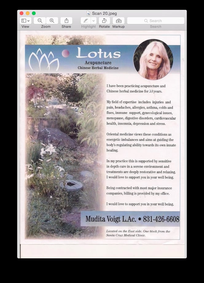 Mudita Voigt, Licensed Acupuncturist