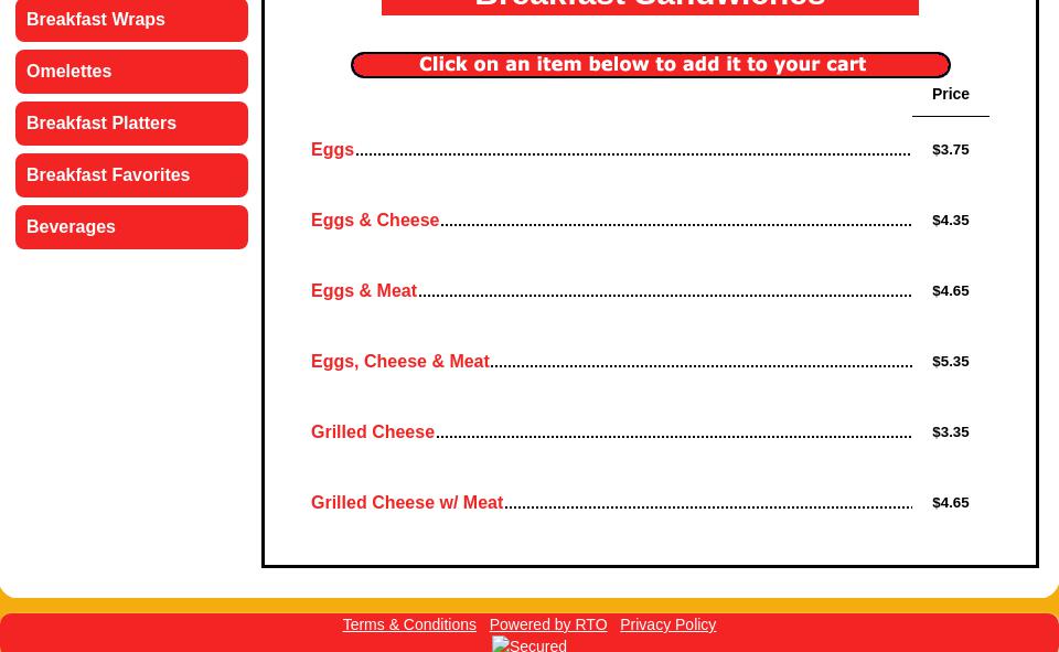 Trimana Restaurant Menu