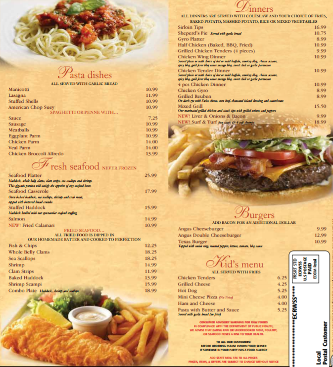 Romano's Pizzeria & Restaurant Menu