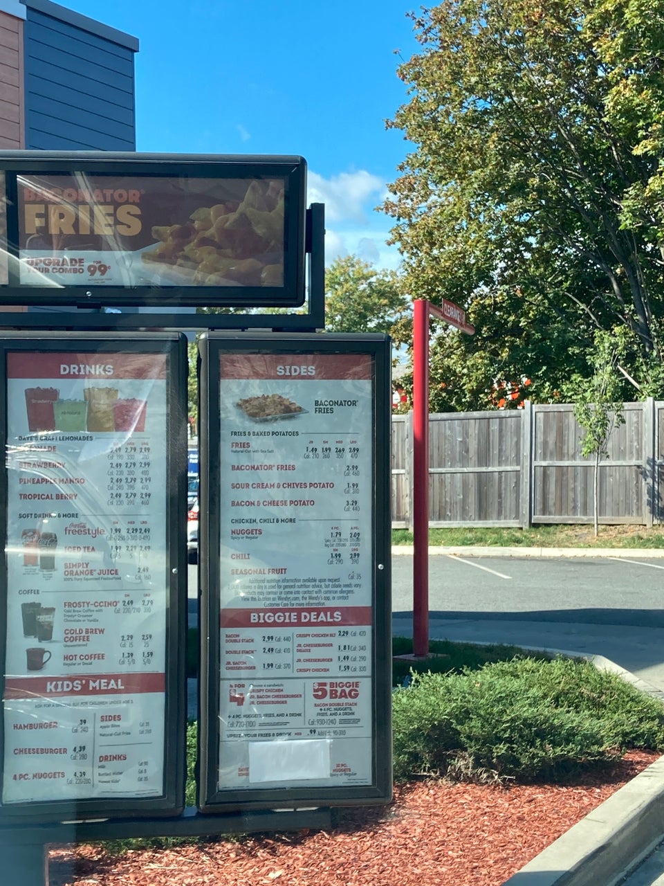 Wendy's Menu