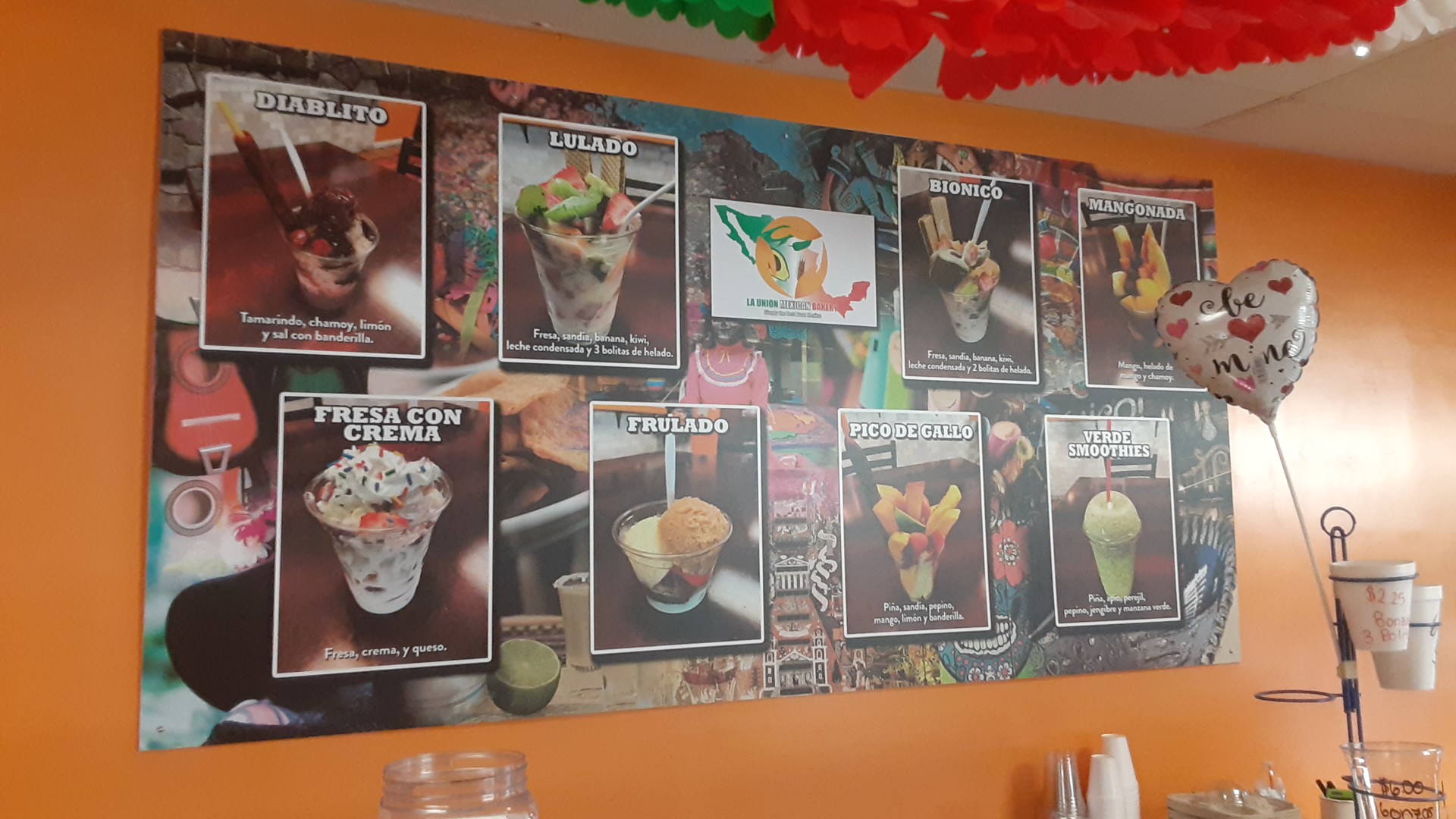 Frulados Raspados Menu