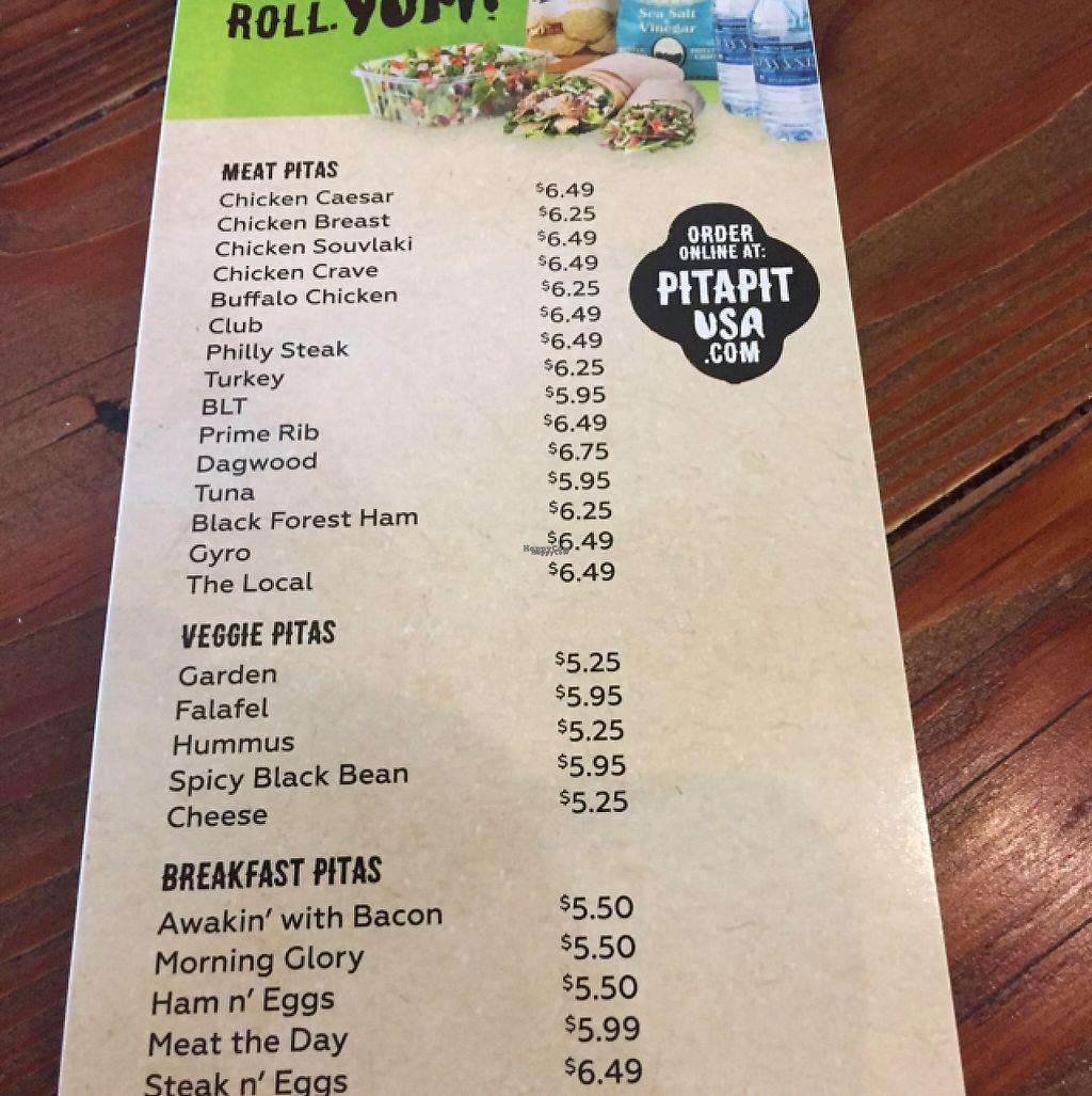 Pita Pit Menu