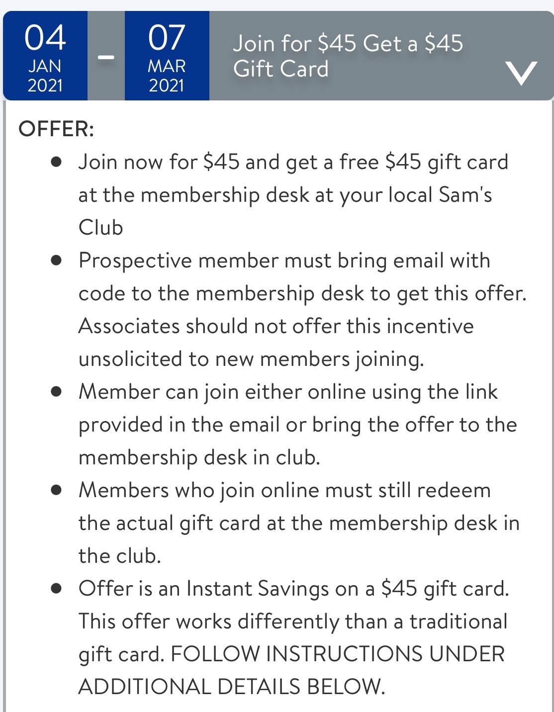 Sam's Club Cafe Menu