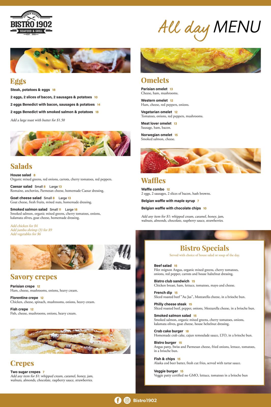 Z2 Lounge Bar Restaurant Menu