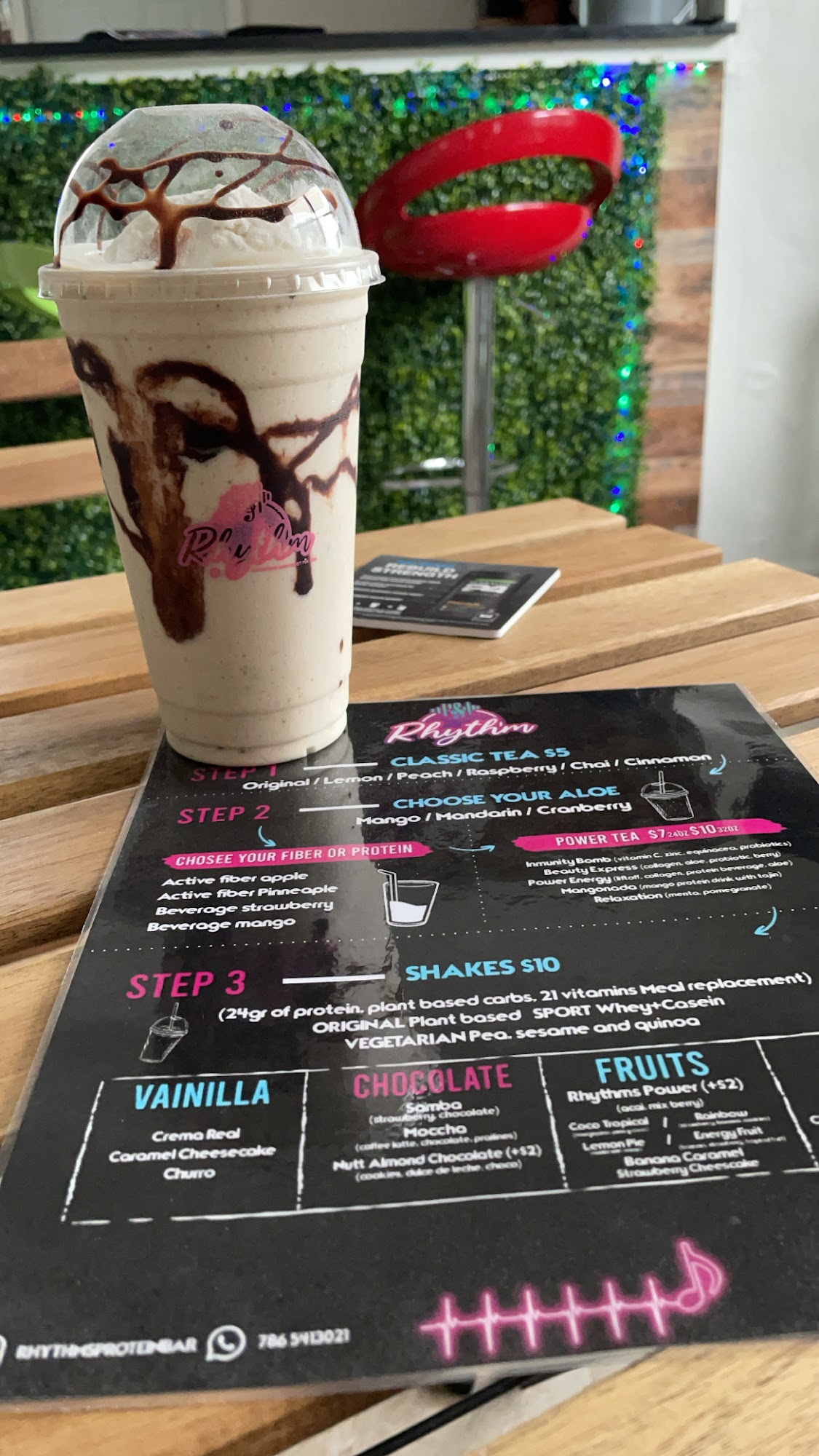 Rhythm Spot Nutrition Menu