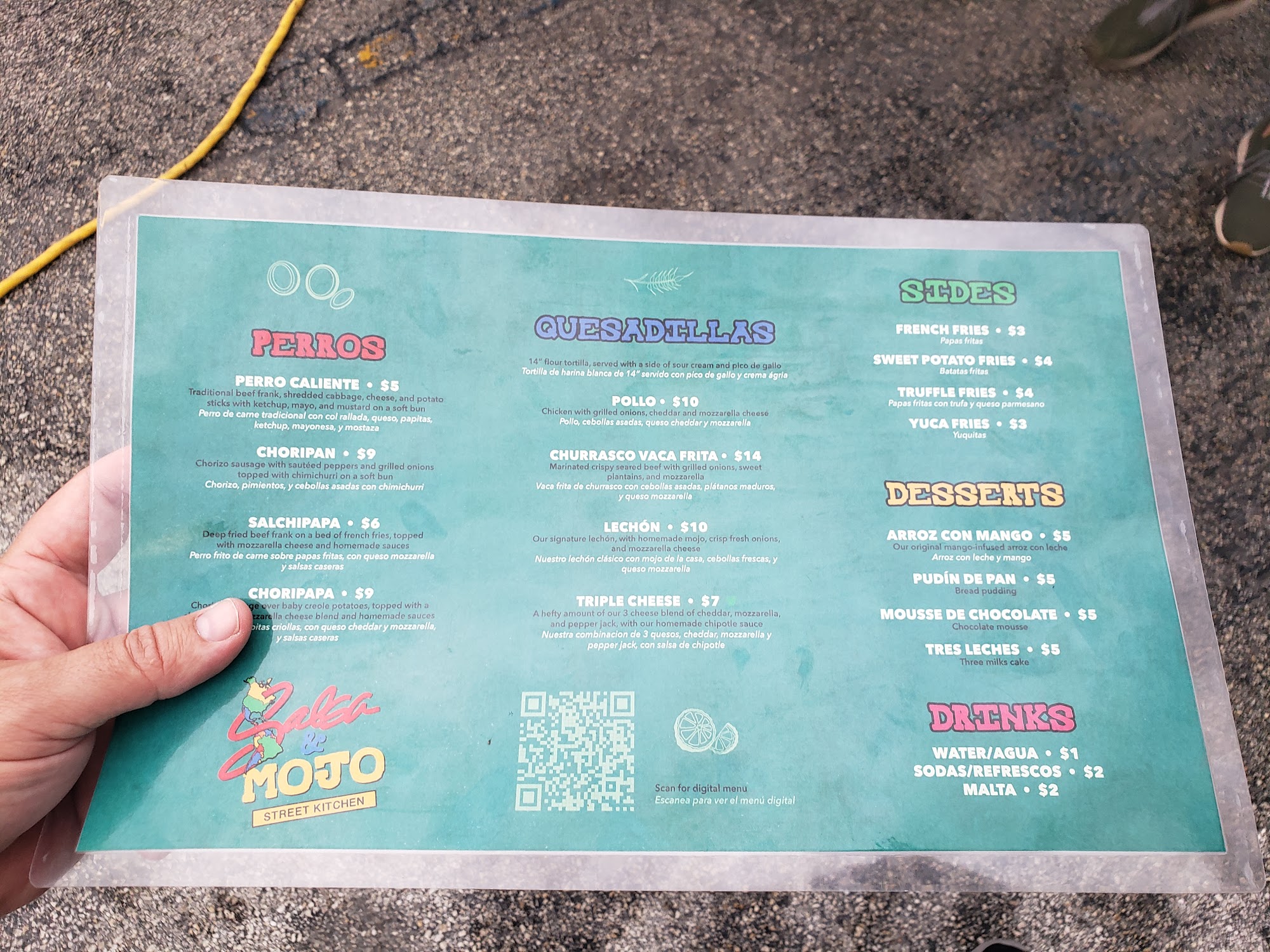 Salsa & Mojo Street Kitchen Menu