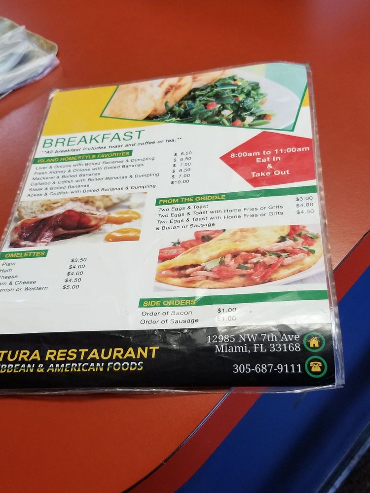 Ventura Restaurant Menu