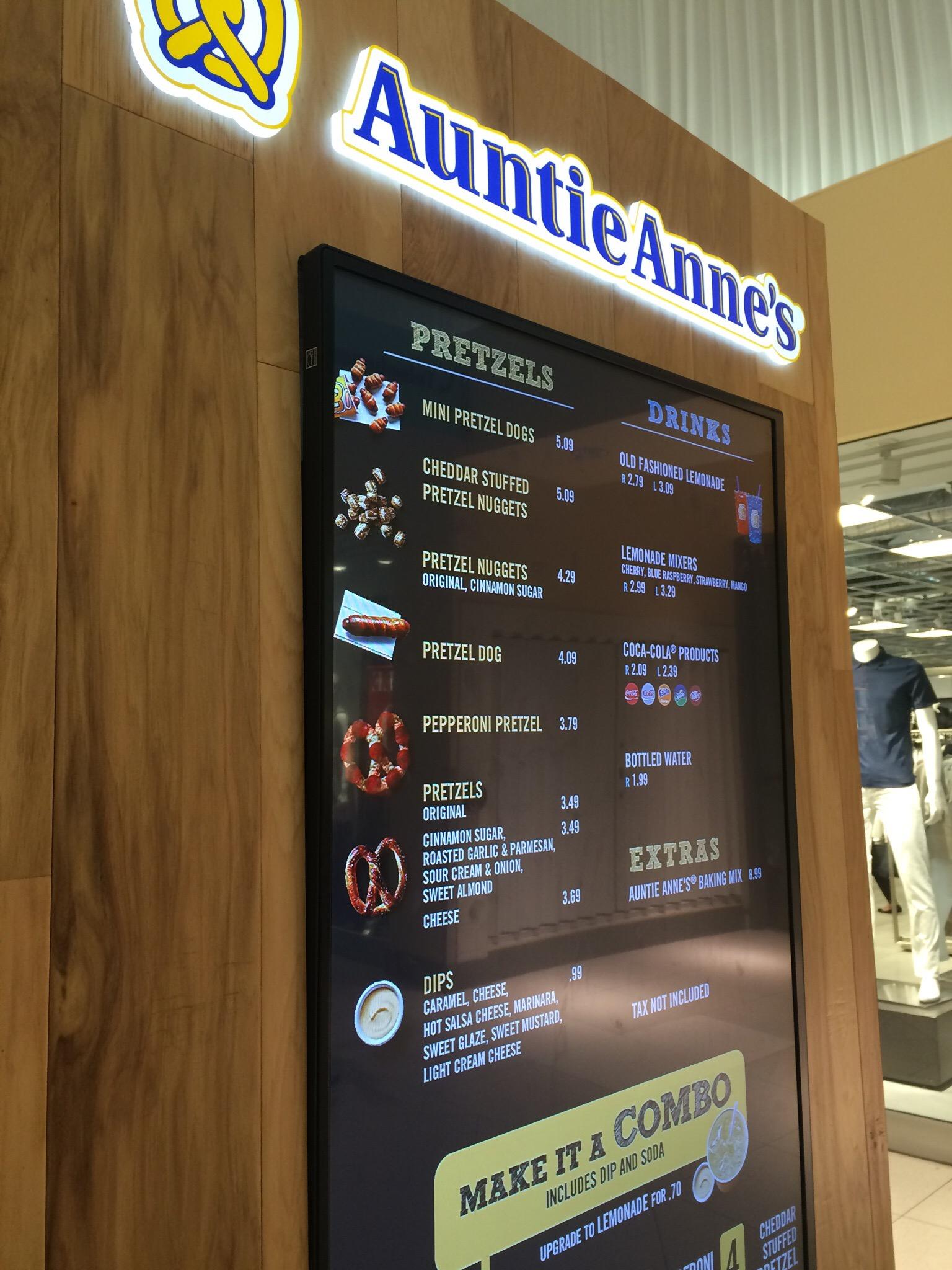 Auntie Anne's - Food Truck Menu