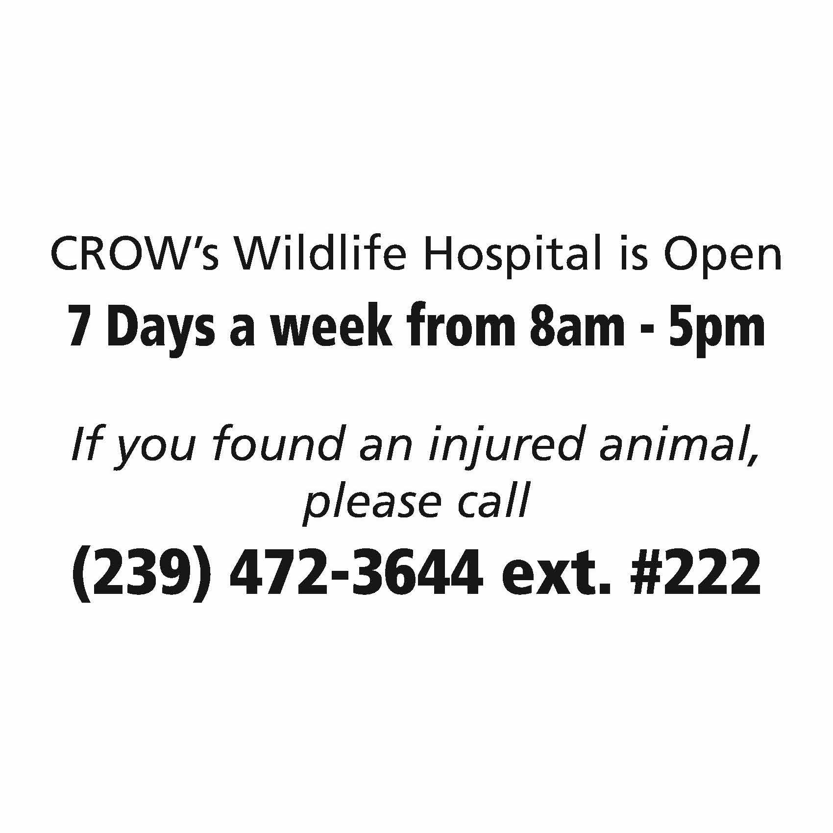 Clinic for the Rehabilitation of Wildlife (CROW) - Visitor Education Center