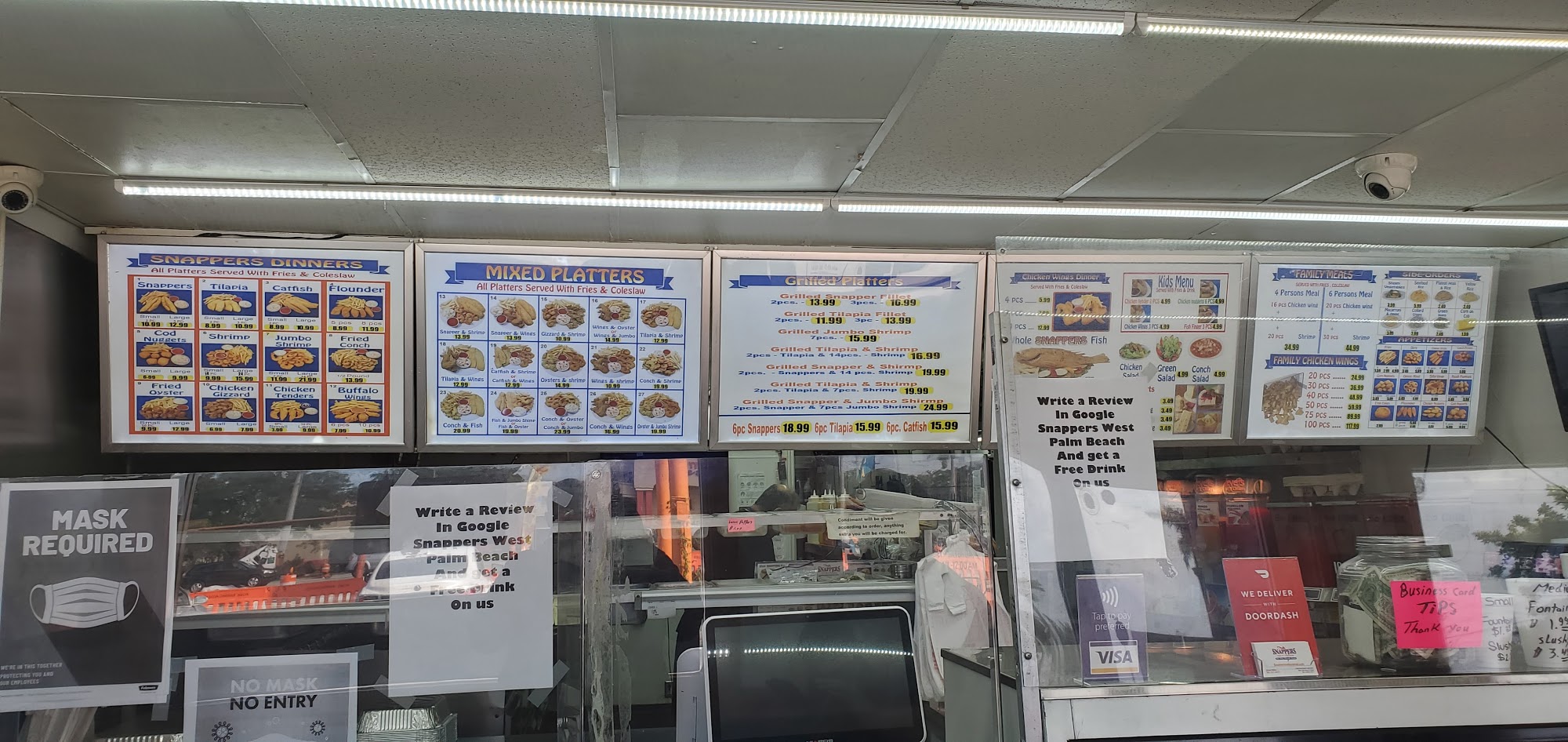Snappers fish & chicken Menu
