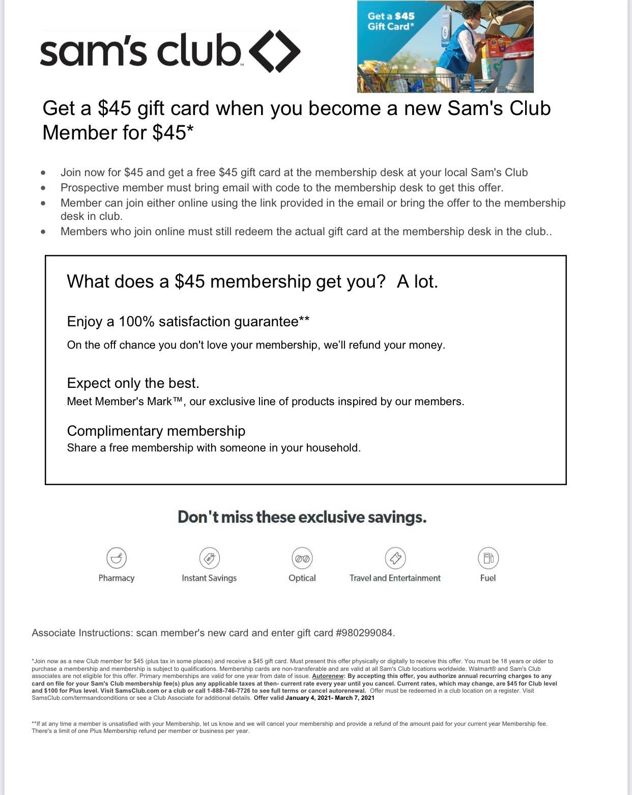 Sam's Club Cafe Menu