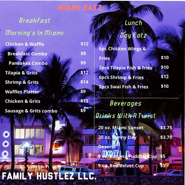 Miami Eatz Menu