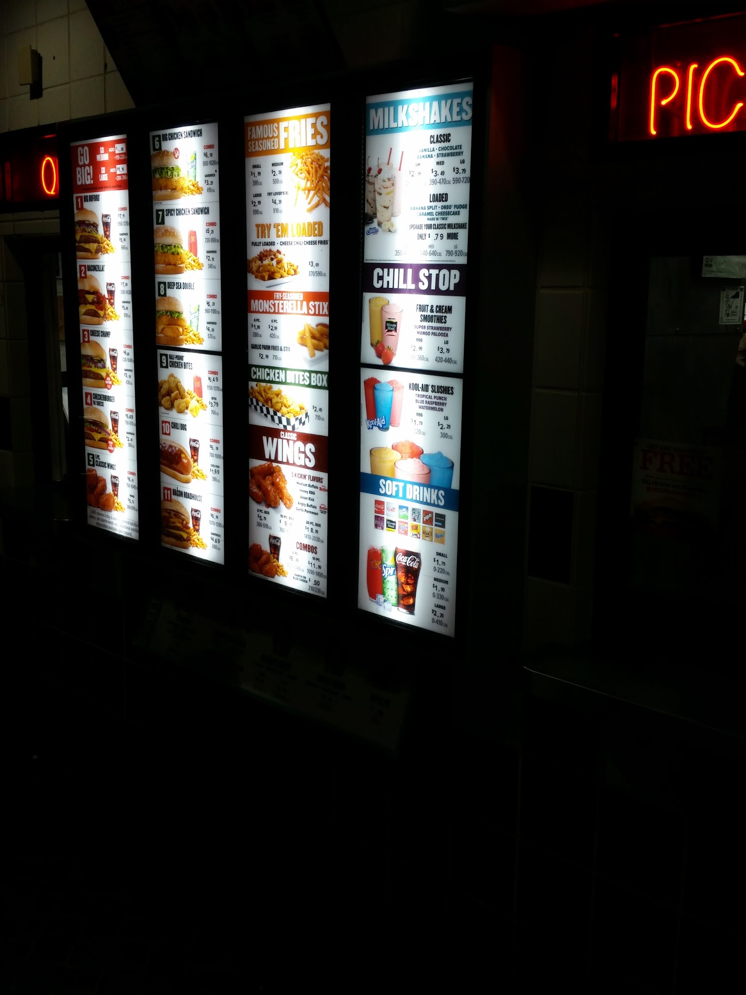 Checkers Menu