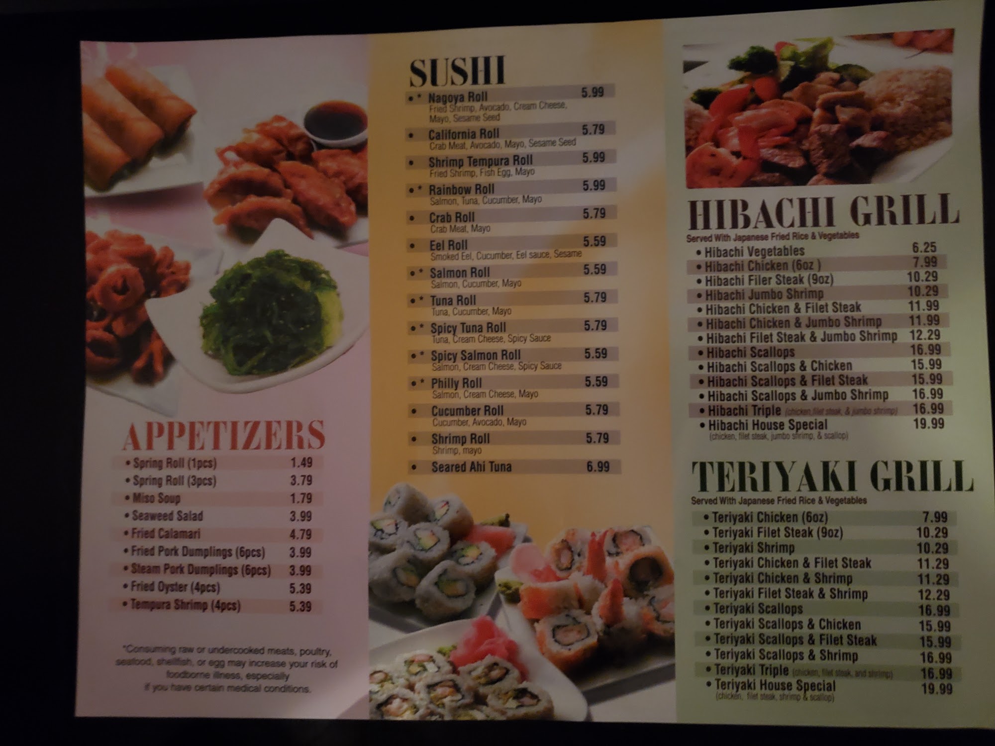 Nagoya Menu