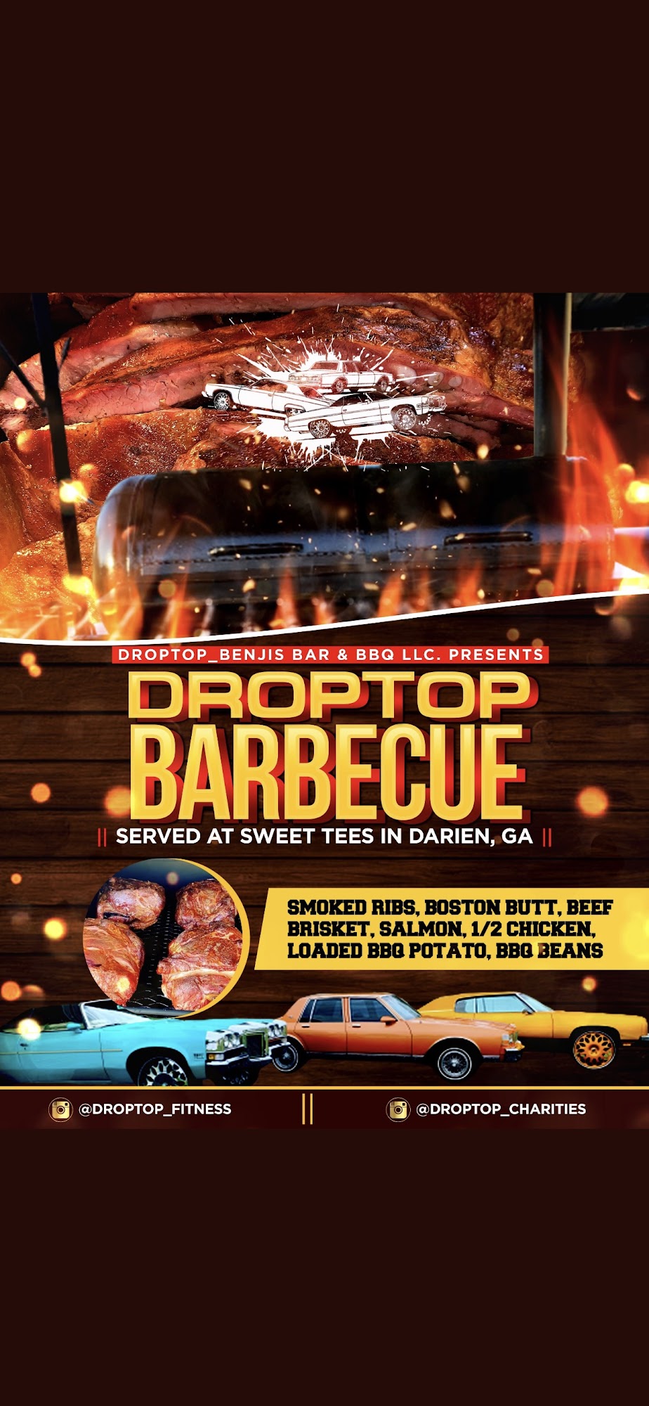 Droptop Benji's Bar & BBQ Menu