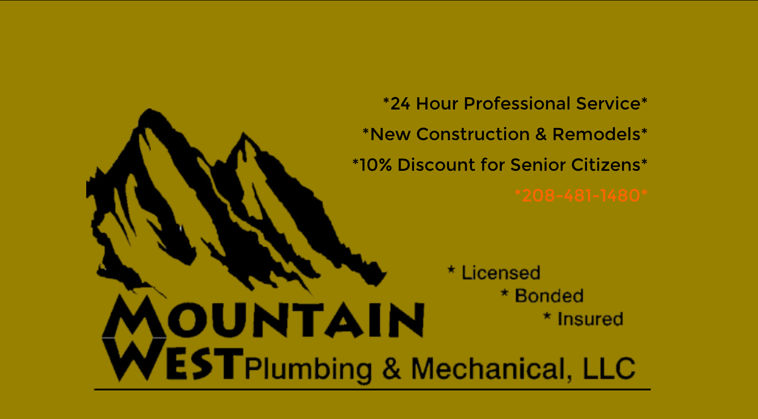 Mountain West Plumbing & Mechanical LLC.