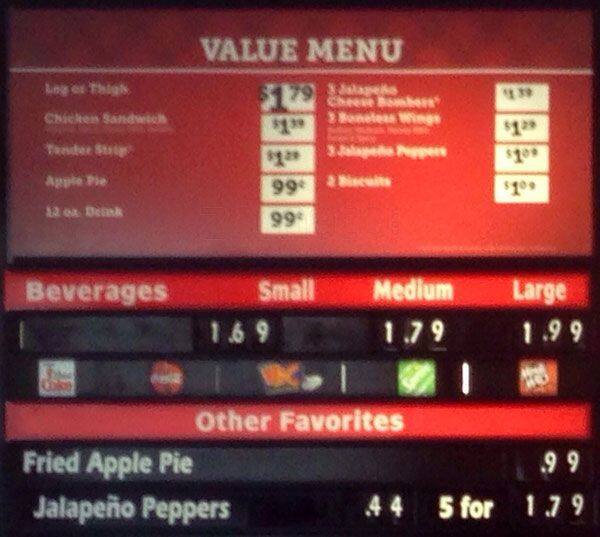 Church's Texas Chicken Menu