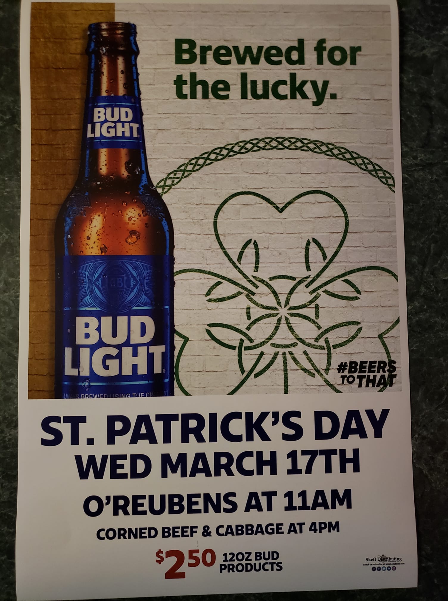 O'Brien's Corner Tavern Menu