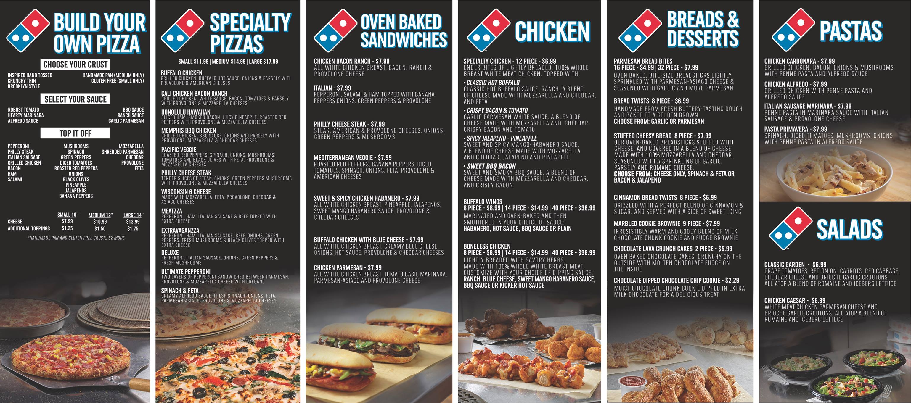 Domino's Pizza Menu